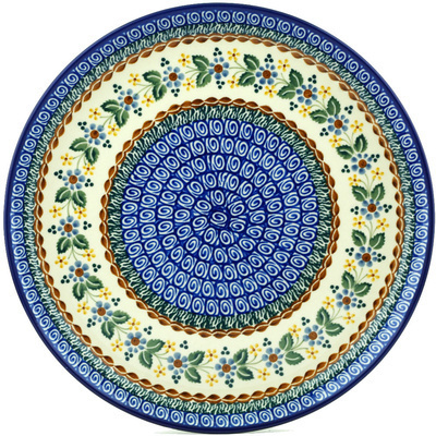 Polish Pottery Plate 12&quot; Marvellous Motif UNIKAT