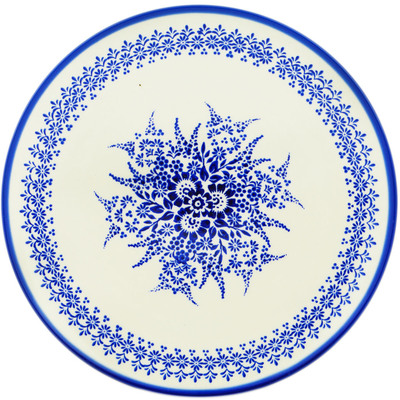 Polish Pottery Plate 12&quot; Morning Frost UNIKAT