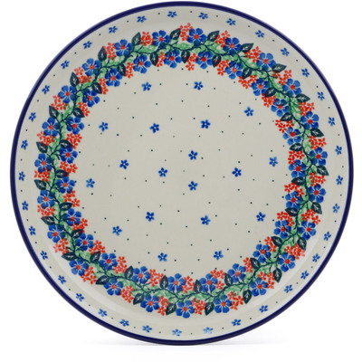 Polish Pottery Plate 12&quot; Summer Wreath