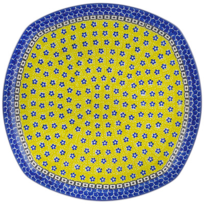 Polish Pottery Plate 12" Sunburst Daisies