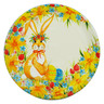 Polish Pottery Plate 13&quot; Easter Bunny
