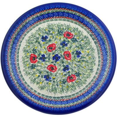 Polish Pottery Plate 13&quot; Full Garden UNIKAT