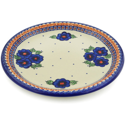 Polish Pottery Plate 13&quot; Greek Poppies