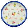 Polish Pottery Plate 13&quot; Hibiscus Splendor