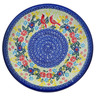 Polish Pottery Plate 13" Lovely Red Birds UNIKAT