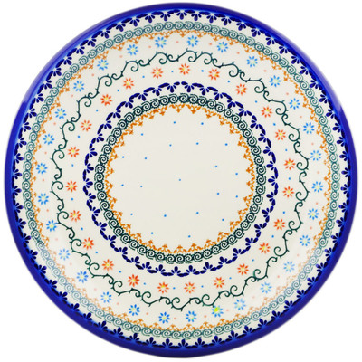 Polish Pottery Plate 13&quot; Sunflower Dance