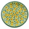 Polish Pottery Plate 13&quot; Sunflower Fields