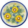 Polish Pottery Plate 14&quot; Bright Blooms UNIKAT