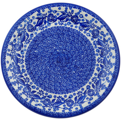 Polish Pottery Plate 14&quot; Cobalt Dreams