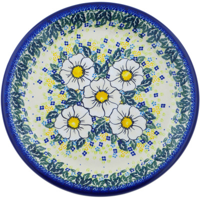 Polish Pottery Plate 14&quot; Floral Fantasy