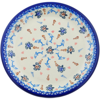 Polish Pottery Plate 14&quot; Hawaiian Sea Turtle - Honu