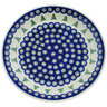 Polish Pottery Plate 14&quot; Peacock Pines