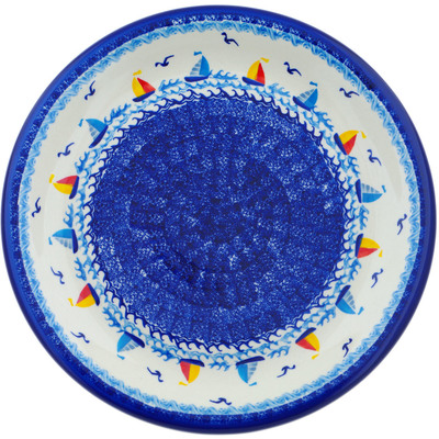 Polish Pottery Plate 14&quot; Sailing Through Your Dreams