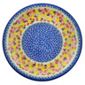 Polish Pottery Plate 14&quot; Starburst Blooms
