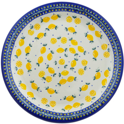 Polish Pottery Plate 14&quot; When Life Gives You Lemons