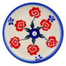 Polish Pottery Plate 4&quot; Blue Eye Spring