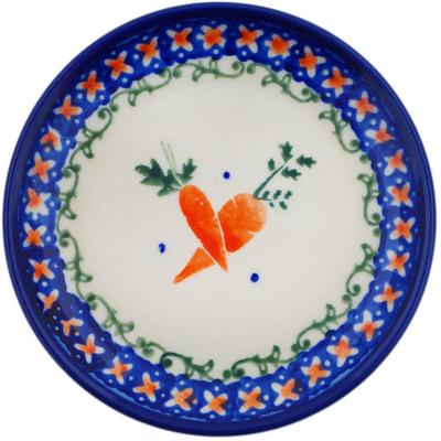 Polish Pottery Plate 4&quot; Carrot Delight
