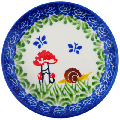 Polish Pottery Plate 4&quot; Gardens In Poland