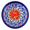 Polish Pottery Plate 4&quot; Grecian Fire Tulips