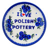 Polish Pottery Plate 4&quot; I Love Polish Pottery
