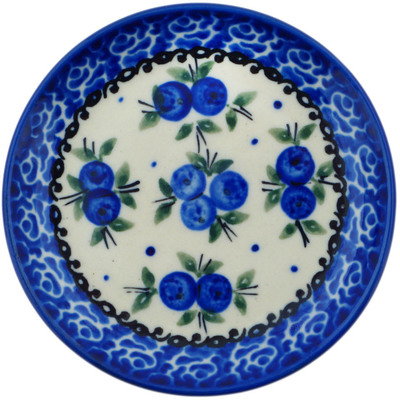 Polish Pottery Plate 4&quot; Lovely Blueberries
