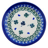 Polish Pottery Plate 4&quot; Lucky Clovers