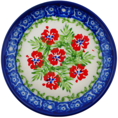 Polish Pottery Plate 4&quot; Midsummer Bloom