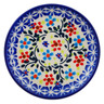 Polish Pottery Plate 4" Neon Wreath