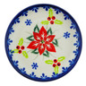 Polish Pottery Plate 4&quot; Poinsettia Charm