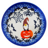 Polish Pottery Plate 4&quot; Spooky Town