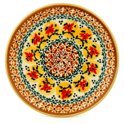 Polish Pottery Plate 6&quot; Autumn Festival