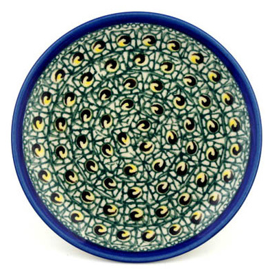 Polish Pottery Plate 6&quot; Avocado