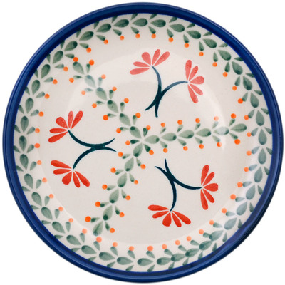 Polish Pottery Plate 6&quot; Blossoming Prickly Pear