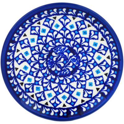 Polish Pottery Plate 6&quot; Blue Diamond Dream