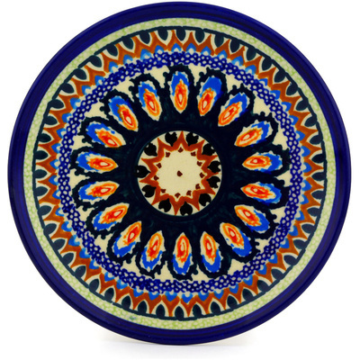 Polish Pottery Plate 6&quot; Cathedral Window