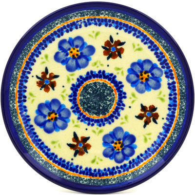 Polish Pottery Plate 6&quot; Circle The Garden UNIKAT