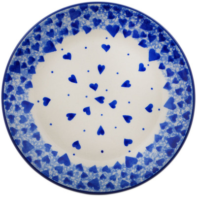 Polish Pottery Plate 6&quot; Cobalt Love