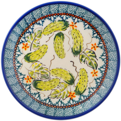 Polish Pottery Plate 6" Cucumber Patch