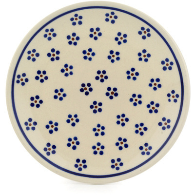 Polish Pottery Plate 6&quot; Daisy Dots