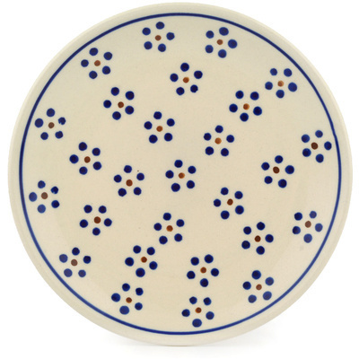 Polish Pottery Plate 6&quot; Daisy Dots