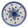 Polish Pottery Plate 6&quot; Falling Snowflakes