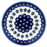 Polish Pottery Plate 6&quot; Flowering Peacock