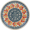 Polish Pottery Plate 6&quot; Garden Gladiolus