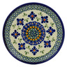 Polish Pottery Plate 6&quot; Gingham Flowers