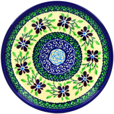 Polish Pottery Plate 6&quot; Gingham Garden
