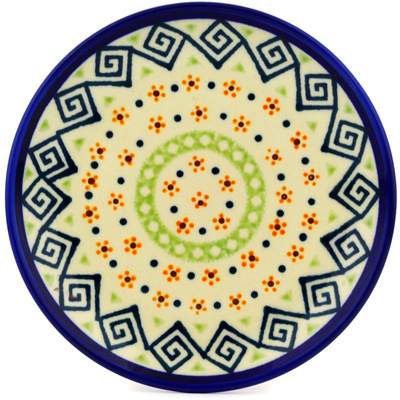 Polish Pottery Plate 6&quot; Greek Daisies