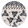 Polish Pottery Plate 6&quot; Midnight Rose