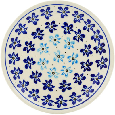 Polish Pottery Plate 6&quot; Ombre Blue