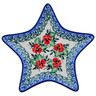 Polish Pottery Plate 6&quot; Red Pansy