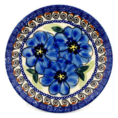 Polish Pottery Plate 6&quot; Regal Bouquet UNIKAT